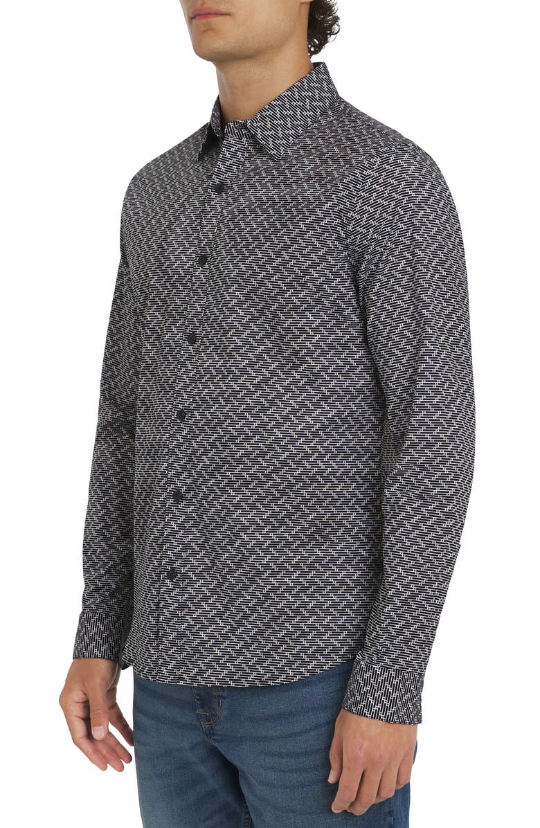 DKNY SPORTSWEAR Forbes Button-Up Shirt, Alternate, color, Black