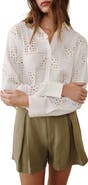 Bella Dahl Embroidered Eyelet Button-Up Shirt