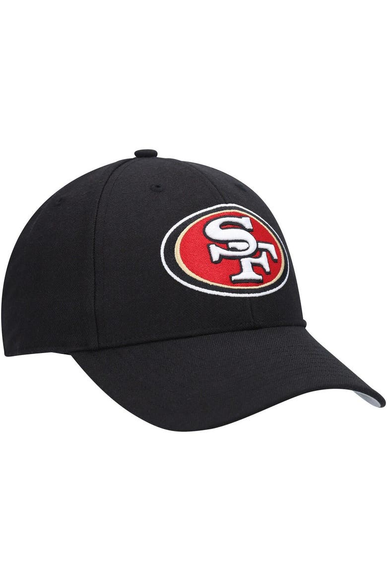 Men's '47 Black San Francisco 49ers Logo MVP Adjustable Hat, Alternate, color, Black