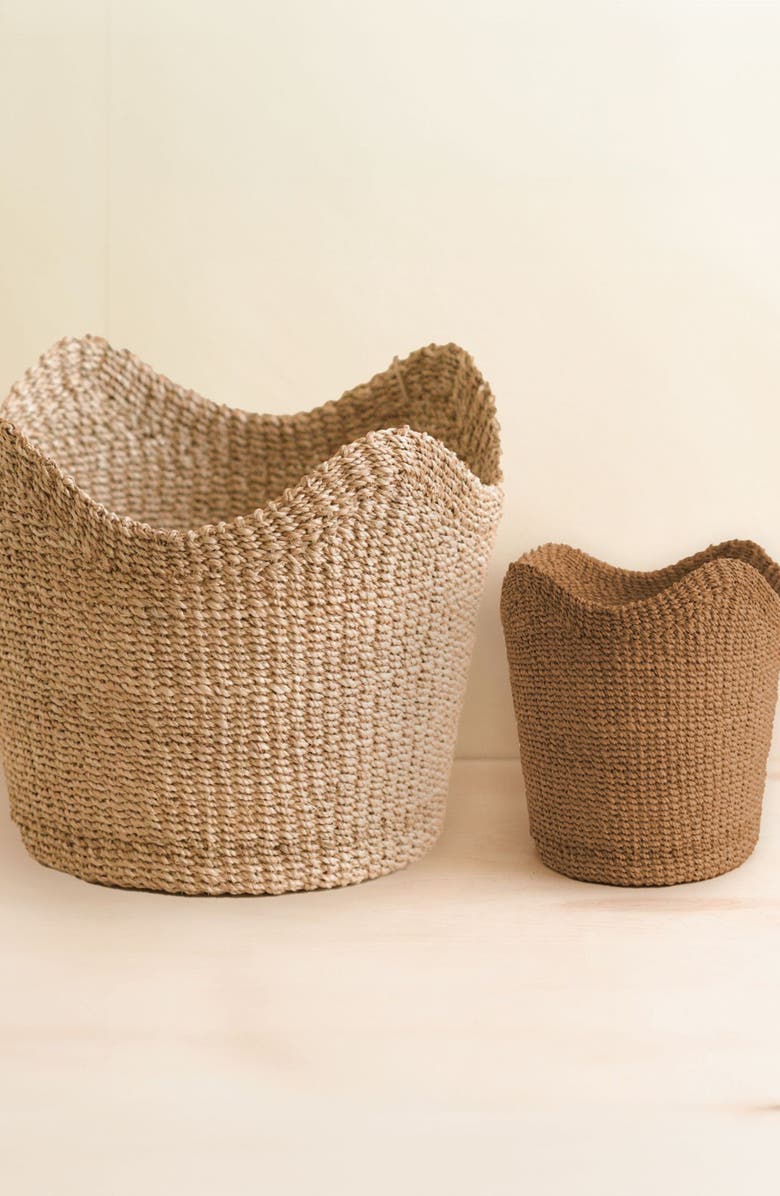 LIKHA Scallop Edge Storage Basket, Alternate, color, Tan