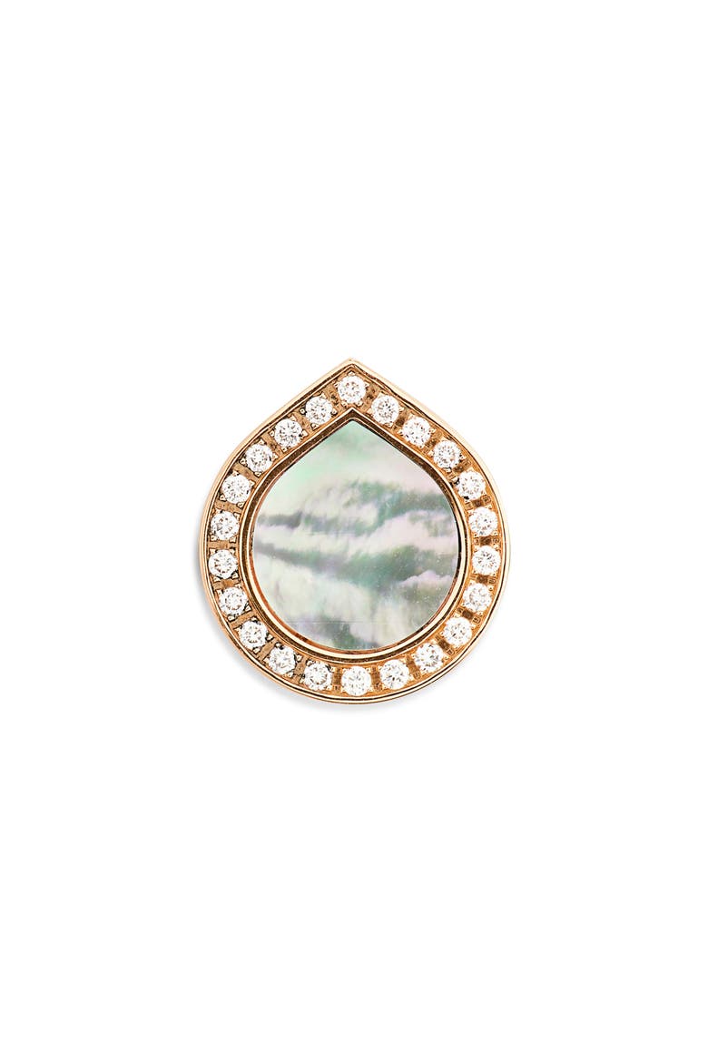 Antifer Pavè Diamond Stud Earrings, Main, color, MOTHER OF PEARL