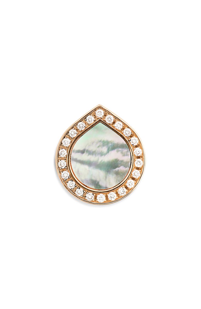 REPOSSI Antifer Pavè Diamond Stud Earrings, Main, color, Mother Of Pearl