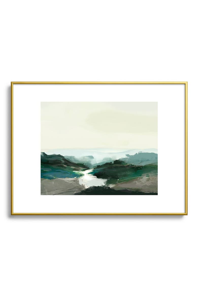 Highland View Framed Art Print, Main, color, GOLDEN TONES
