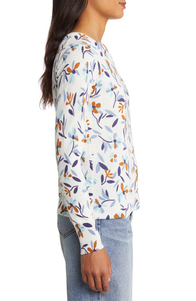 Hatley Katie Floral Print Crewneck Sweater, Alternate, color, 