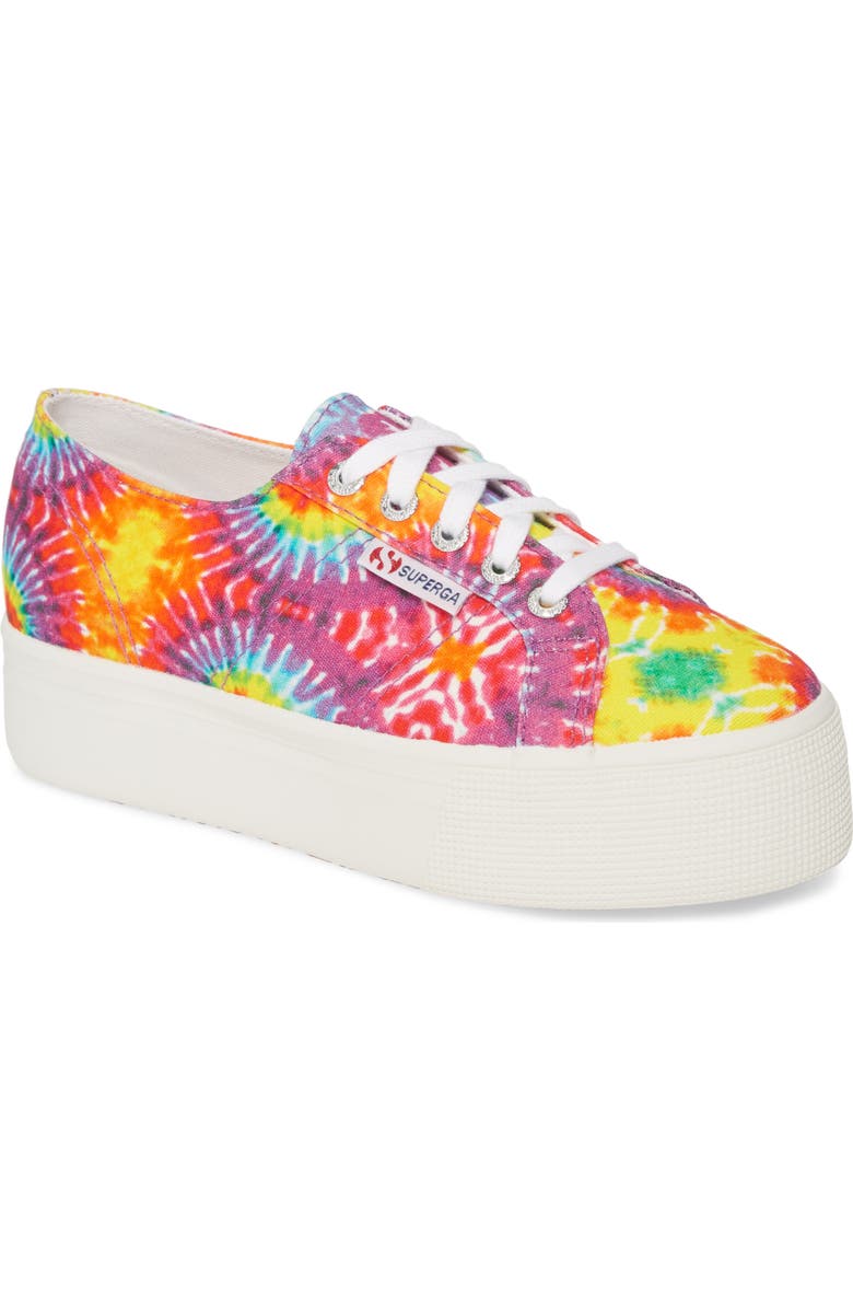 Superga 2790 Fabricfaintiedtye Platform Sneaker, Main, color,