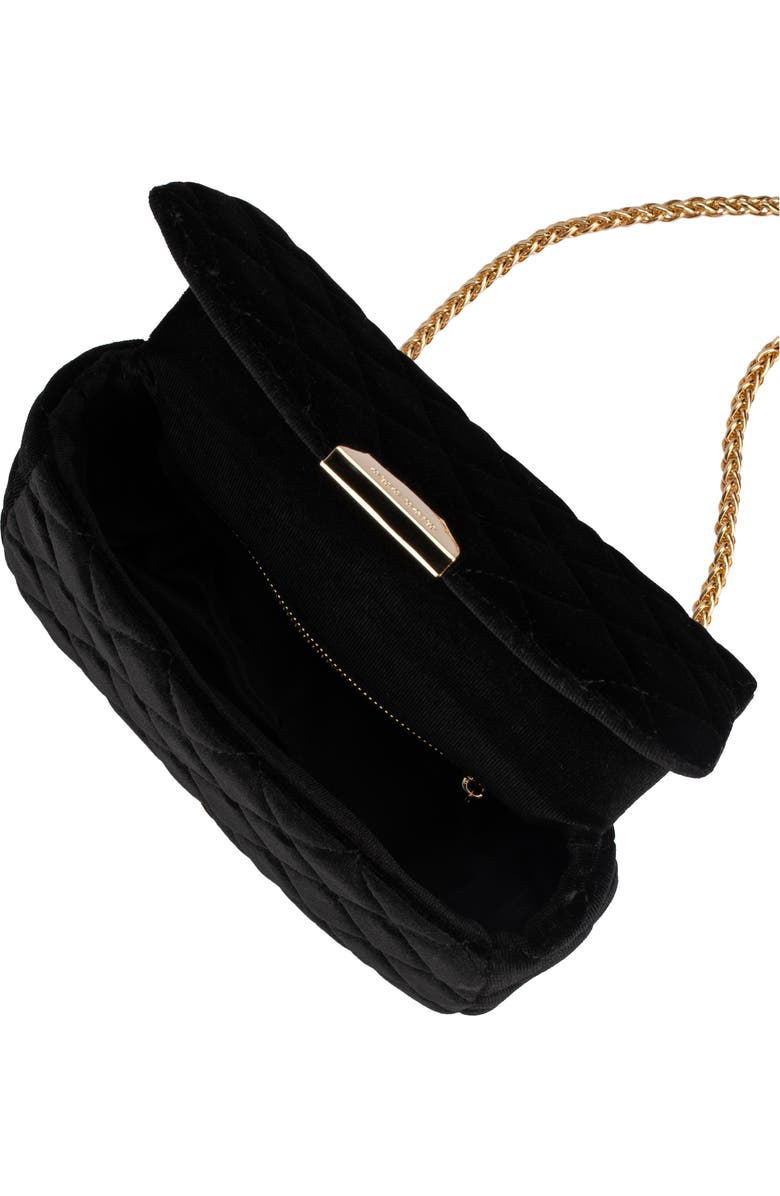 Olga Berg Helen Quilted Velvet Convertible Shoulder Bag, Alternate, color,