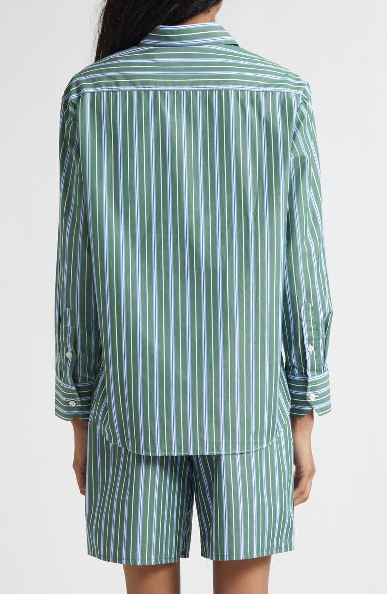 Hommegirls Stripe Oxford Button-Up Shirt, Alternate, color, Green Porto Stripe