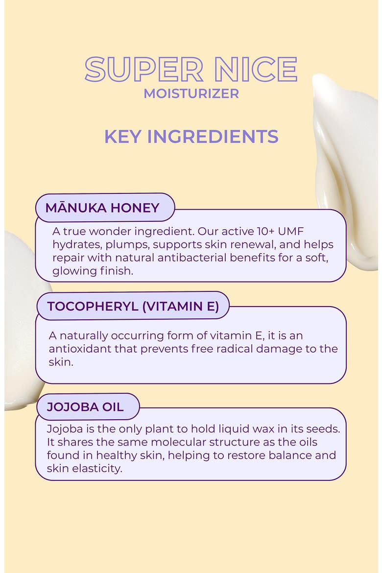Super Nice Maunka Honey & Vitamin E Face Moisturizer, Alternate, color, NO COLOR