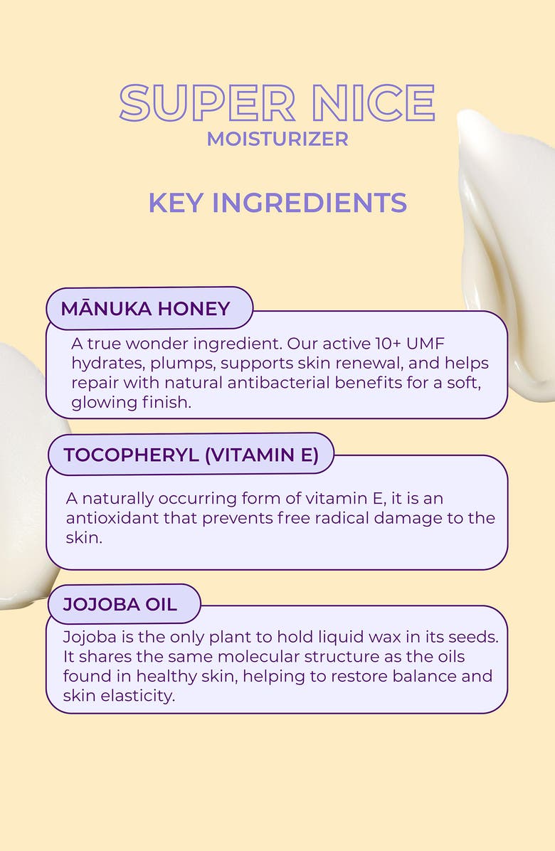 evre. Super Nice Maunka Honey & Vitamin E Face Moisturizer, Alternate, color,