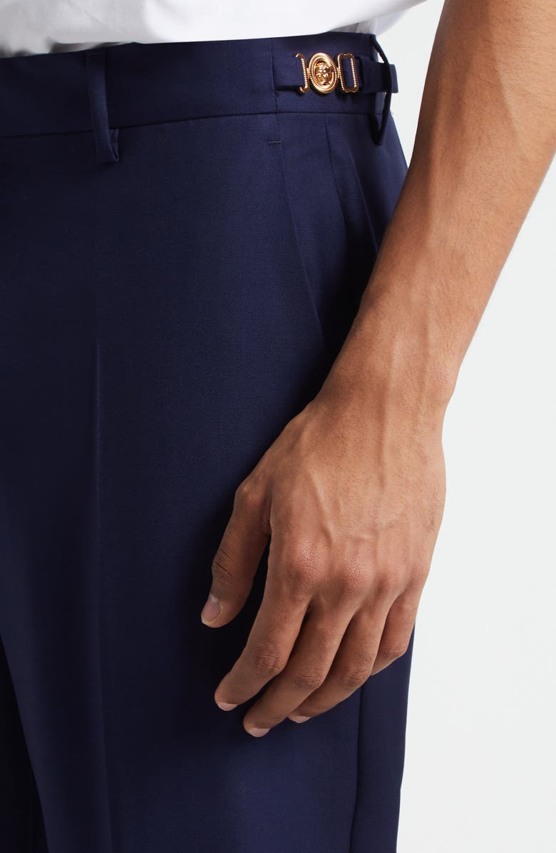 Versace Wool Trousers, Alternate, color, Ink