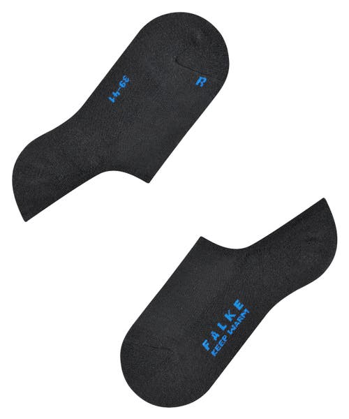 Falke Keep Warm Wool No Show Socks In Black