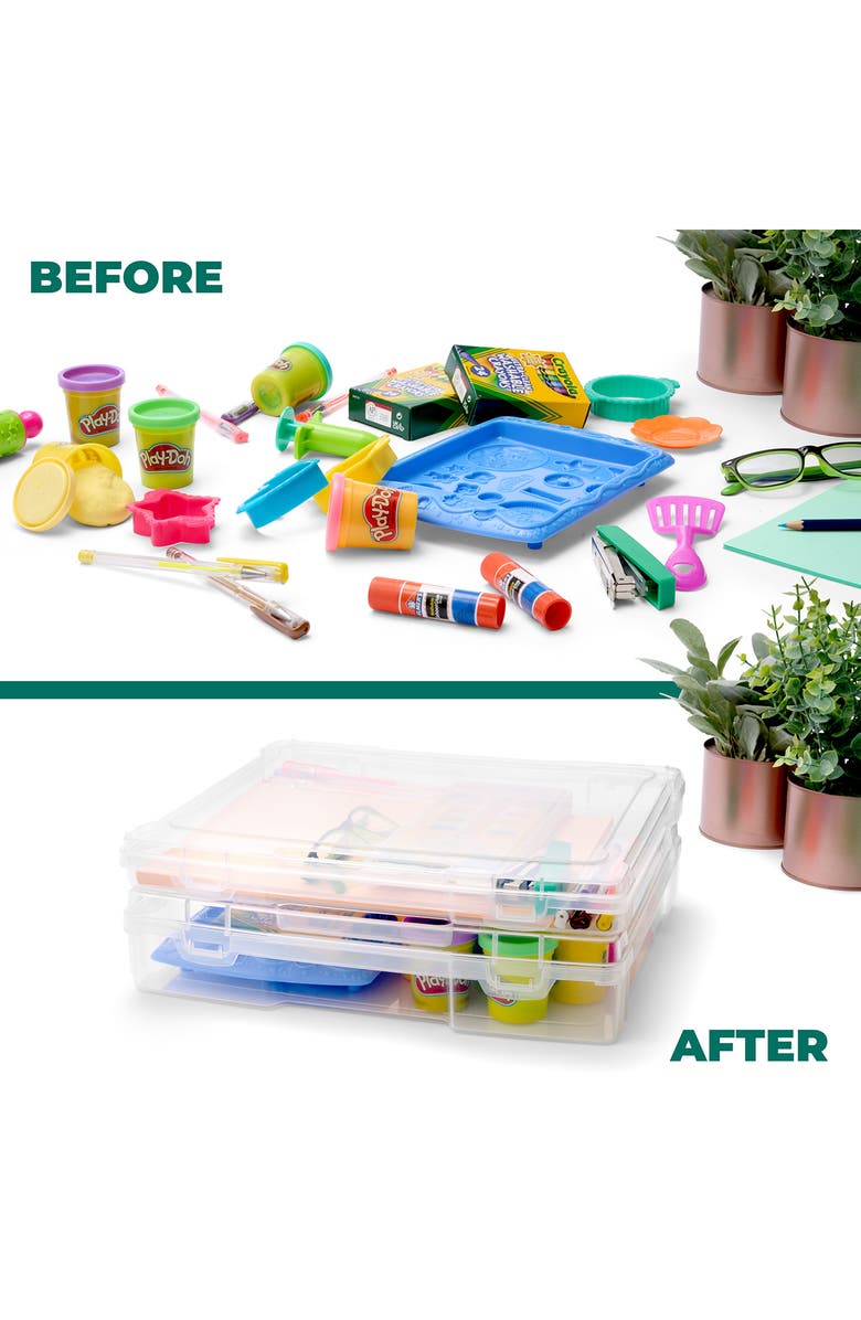 SORBUS Portable Project Case 9-Piece Set, Alternate, color, Clear