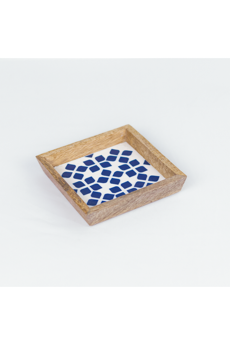 Lattice Blue Trinket Bowl & Tray Gift Box Set, Alternate, color, Lattice Blue