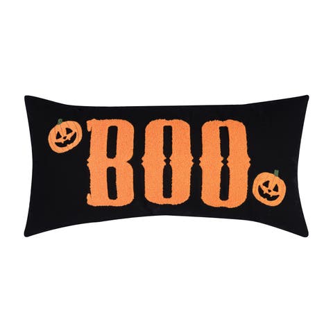 Boo Pumpkin Throw Pillow, 12" x 24"