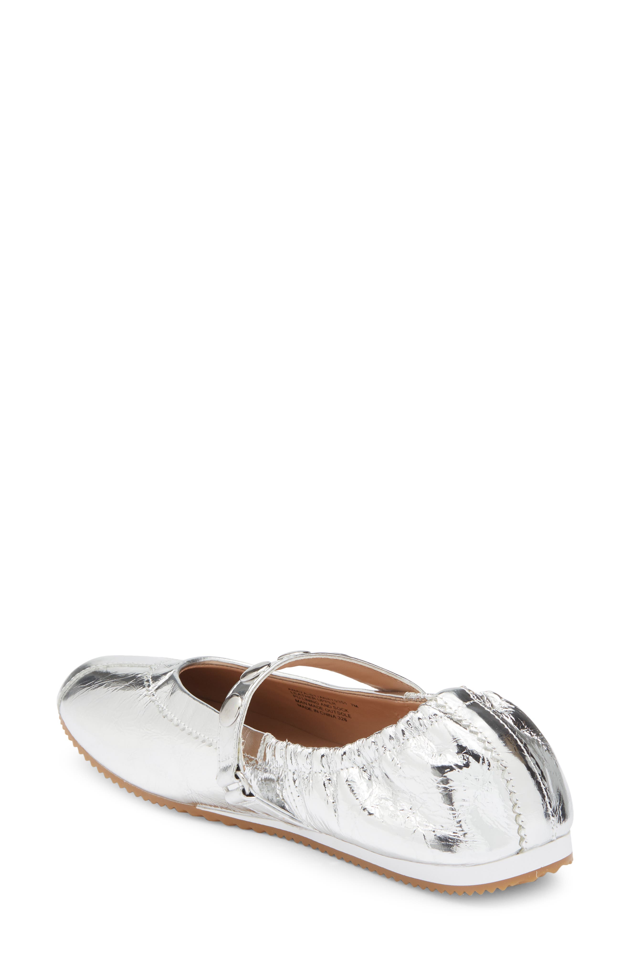 Steve Madden Anaya Mary Jane Flat, Alternate, color, Silver Leather