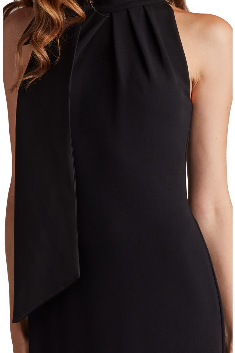 Bow Neck Gown, Alternate, color, BLACK