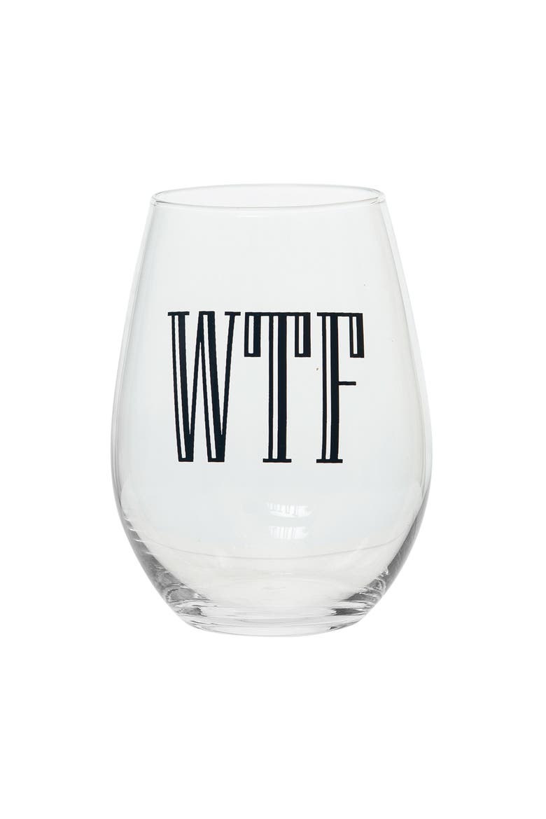 WTF Wine Glass Clear 18 oz, Main, color, Clear