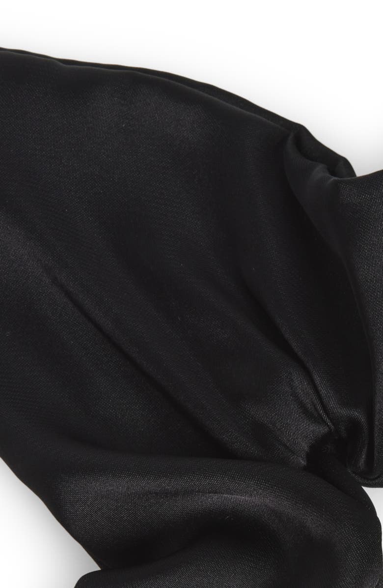 Lele Sadoughi Square Satin Scrunchie, Alternate, color, Jet