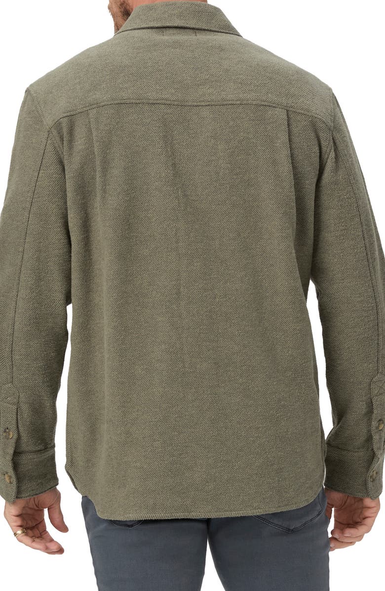 PAIGE Wilbur Cotton Twill Overshirt, Alternate, color, Shaded Olive