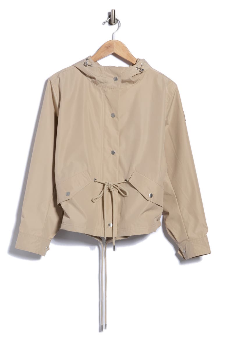 Crop Drawstring Hem Jacket, Main, color, PEBBLE