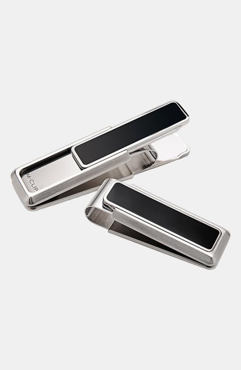 M-Clip Stainless Brushed With Chrome Money Clip with hot box