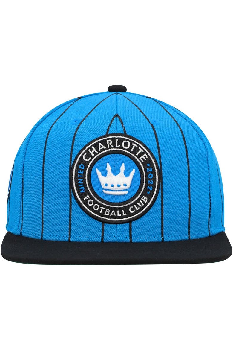 Men's Mitchell & Ness Light Blue Charlotte FC Team Pin Snapback Hat, Alternate, color, Light Blue