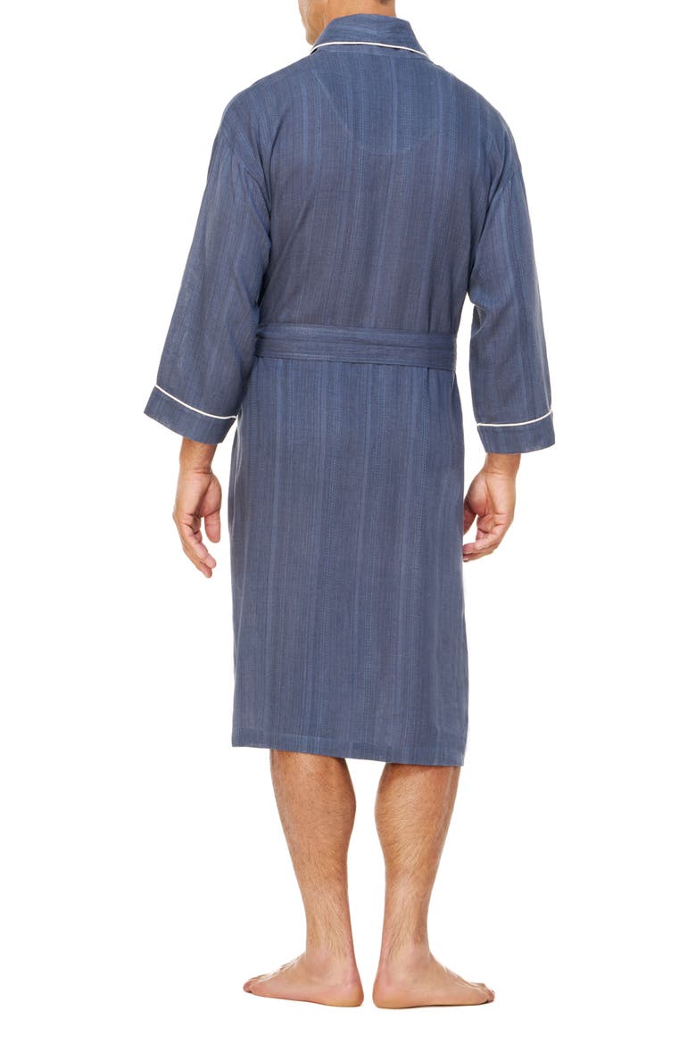 Shawl Collar Woven Viscose & Cotton Robe, Alternate, color, CHAMBRAY