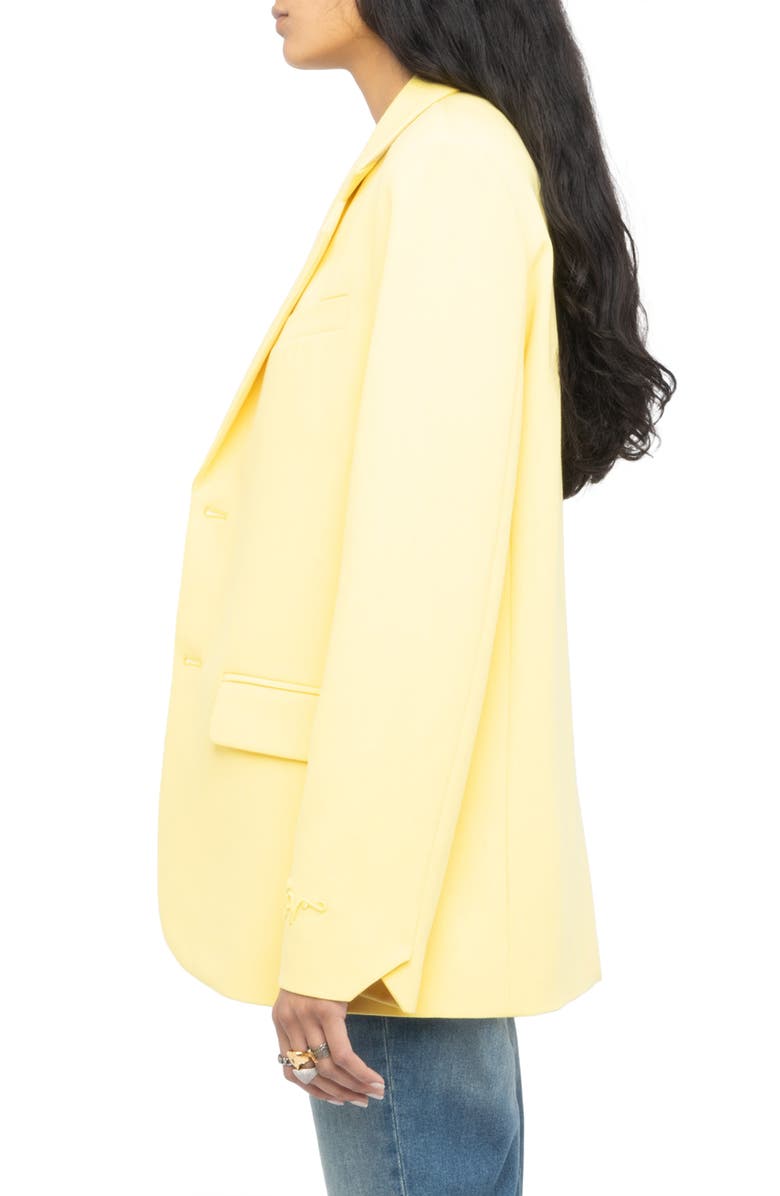 Zadig & Voltaire Notch Lapel Jacket, Alternate, color, Banana
