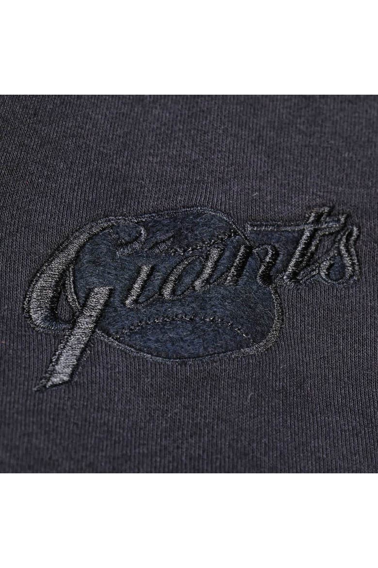 Men's Mitchell & Ness  Black San Francisco Giants Phantom Fleece Crewneck Sweatshirt, Alternate, color, Black