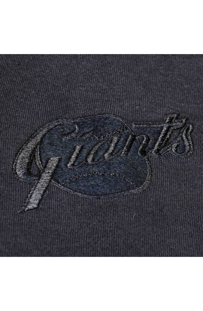 Mitchell & Ness Men's Mitchell & Ness Black San Francisco Giants Phantom Fleece Crewneck Sweatshirt, Alternate, color, Black