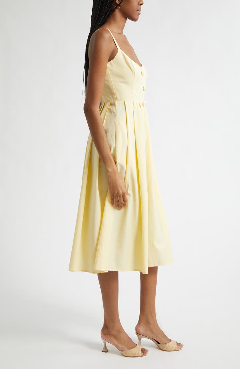 L'AGENCE Reanne Sleeveless Midi Dress, Alternate, color, Lemon Sorbet