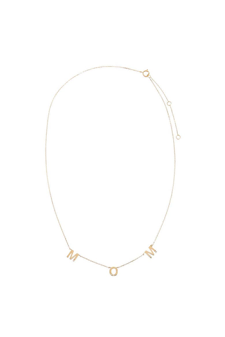 Tiny Diamond Scattered Mom Necklace 14K, Alternate, color, 14K Gold