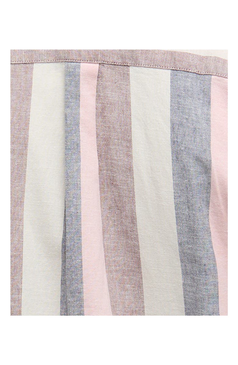 Barbour Portwell Stripe Summer Fit Short Sleeve Button-Up Shirt, Alternate, color, Pink