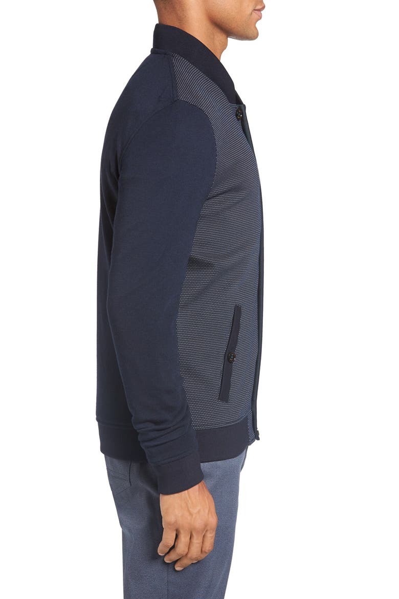 'Toste' Colorblock Full Zip Jacket, Alternate, color, NAVY
