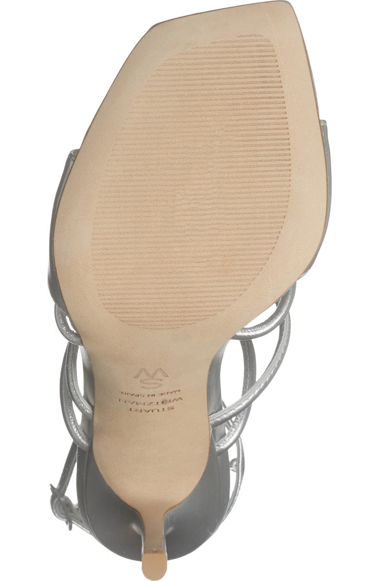 Stuart Weitzman Tully 100 Sandal, Alternate, color, Silver