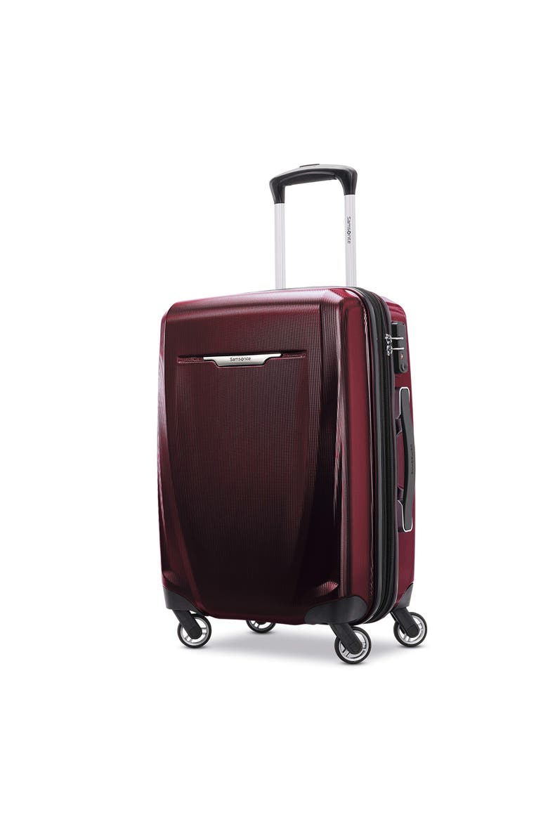 Winfield 3 DLX 20" Carry On Spinner Luggage, Main, color, Burgundy