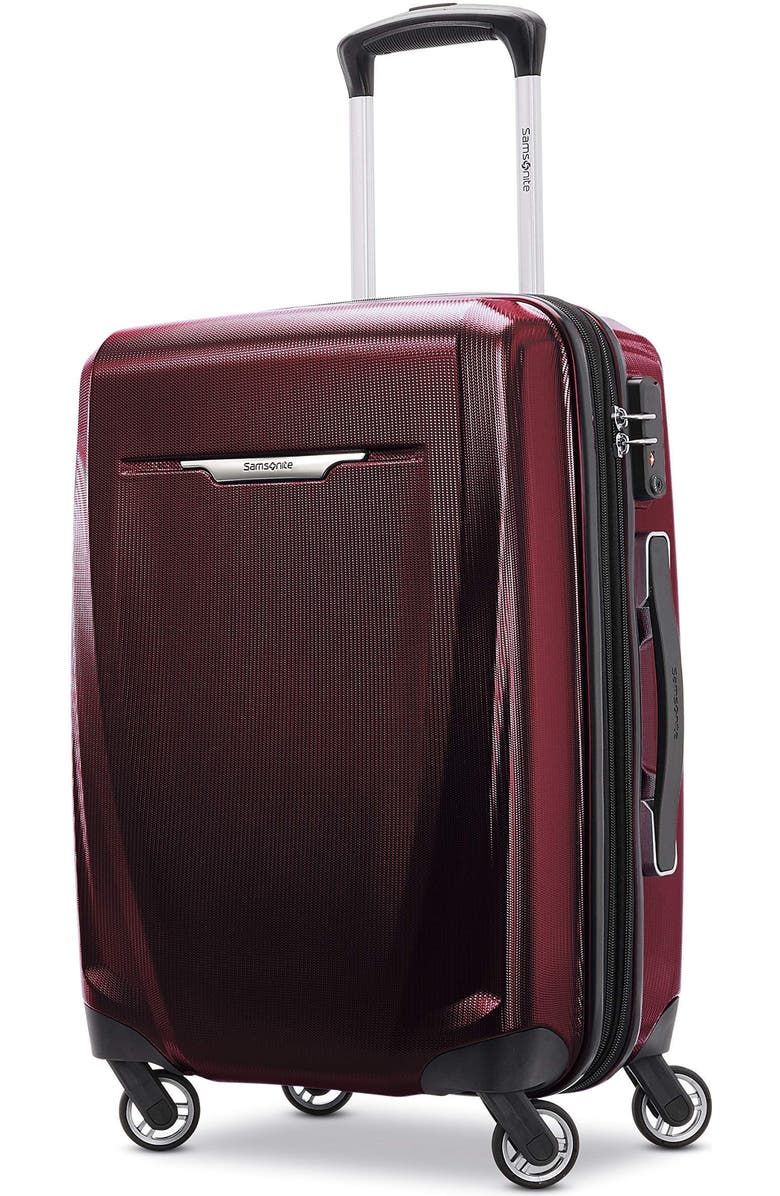 Samsonite Winfield 3 DLX Carry-On Spinner, Main, color, Burgundy