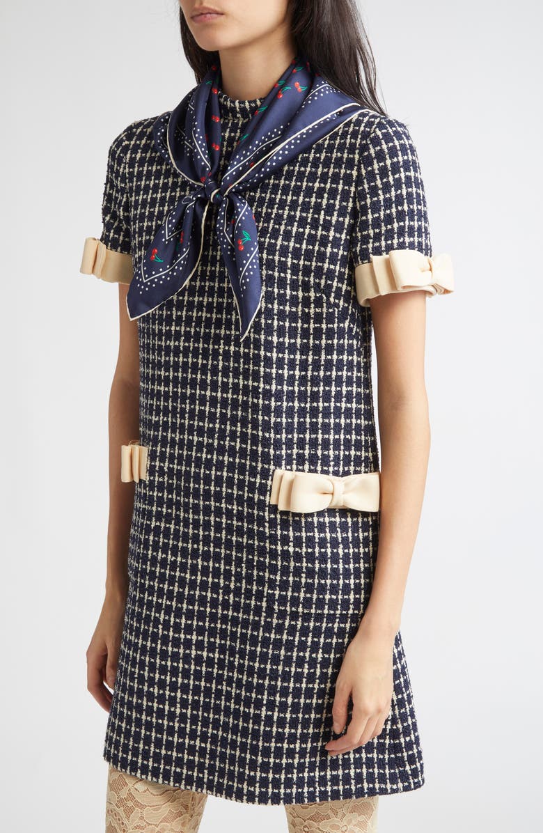 Valentino Garavani Cherryfic Silk Square Scarf, Alternate, color, Blu/ Rosso/ Verde/ Bianco