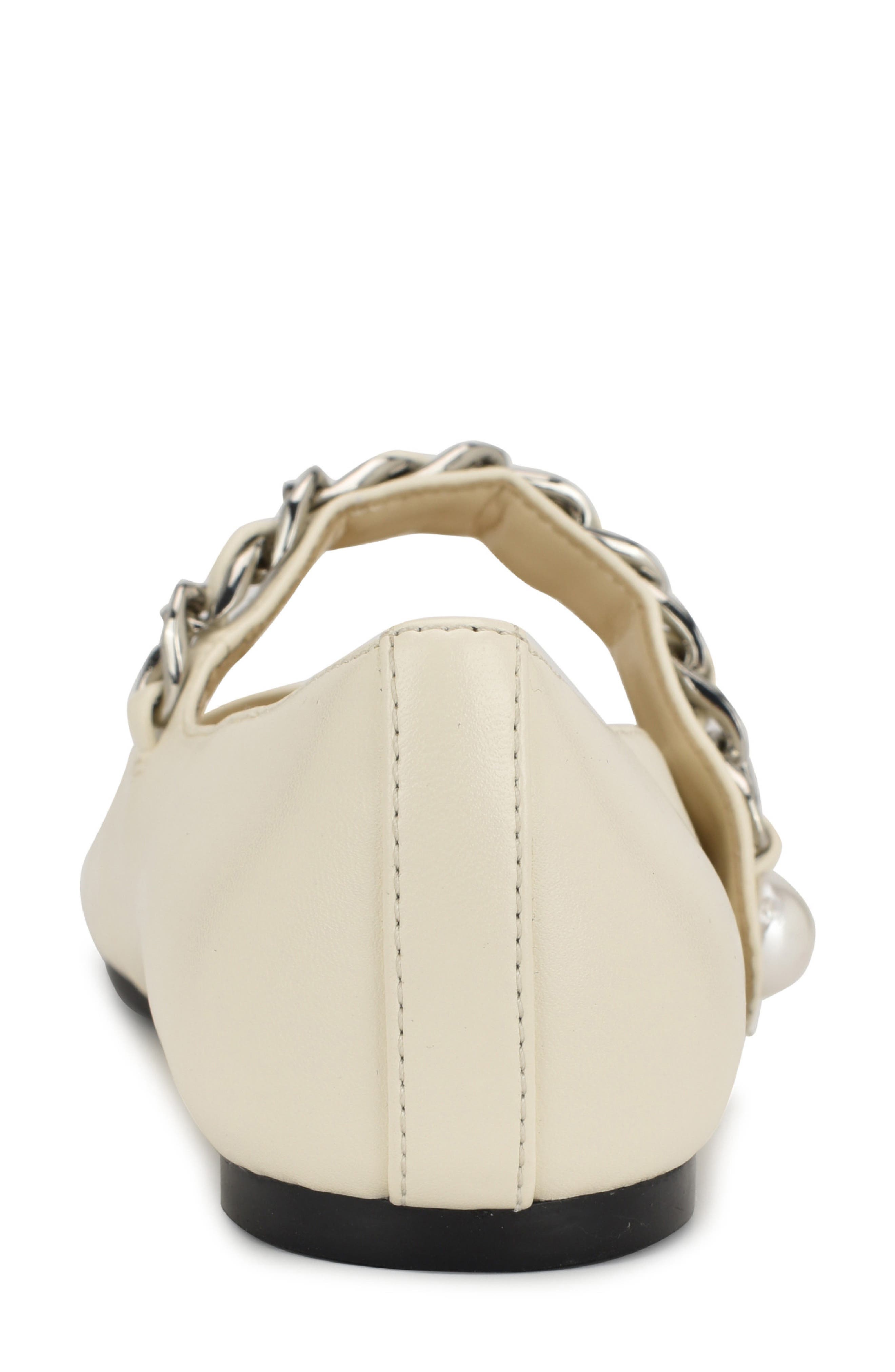 Nine West Platy Mary Jane Cap Toe Flat, Alternate, color, Ivory