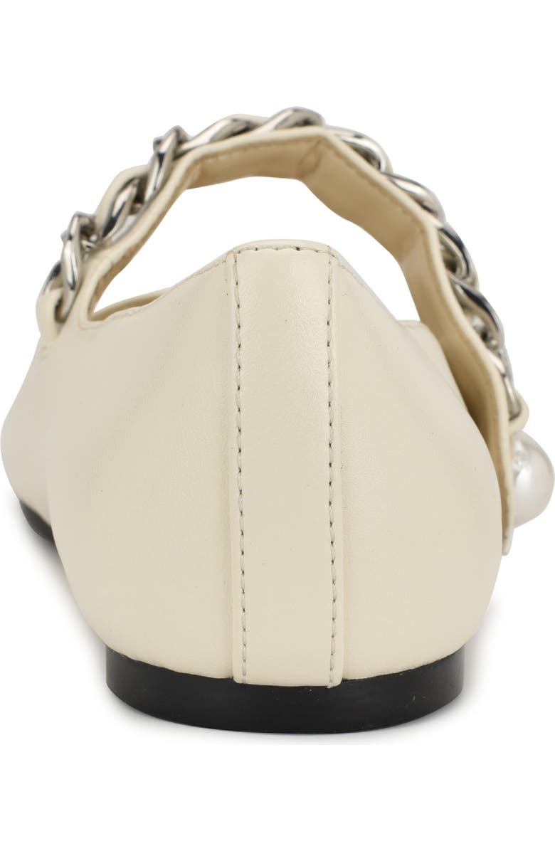Nine West Platy Mary Jane Cap Toe Flat, Alternate, color, Ivory