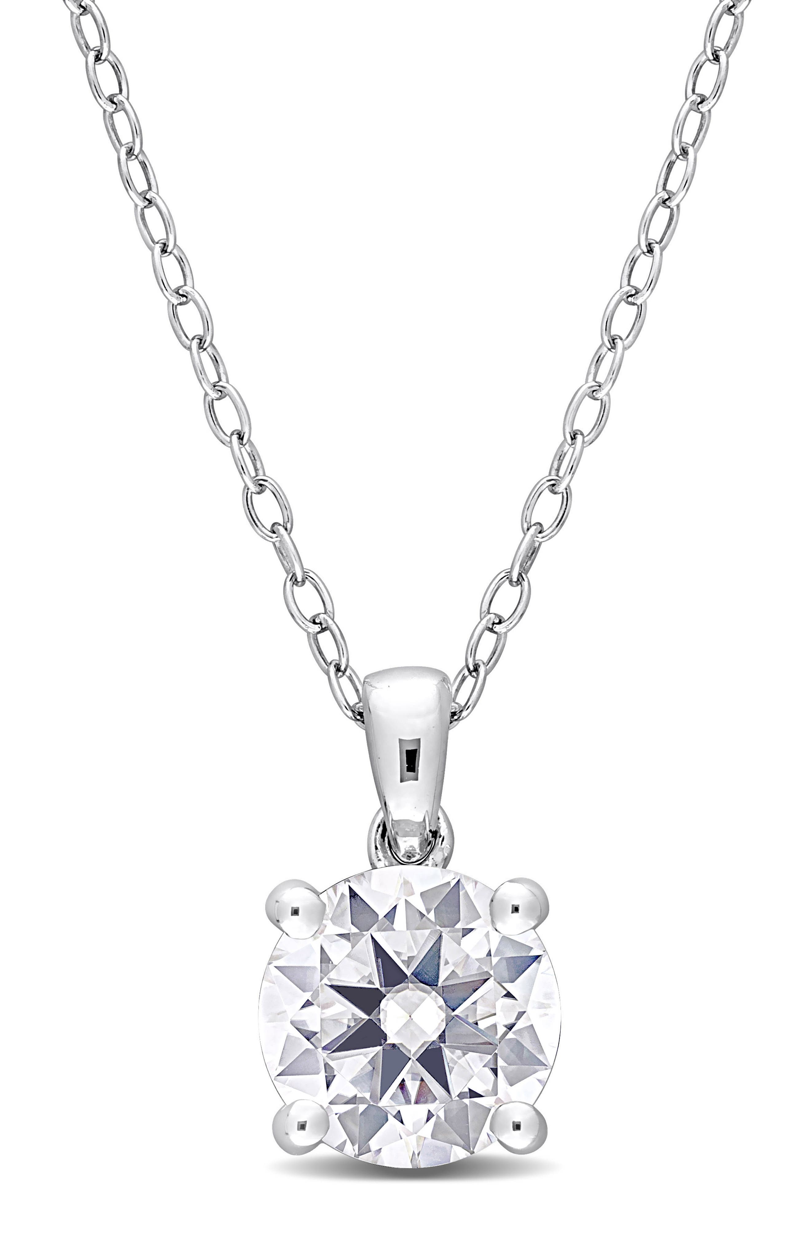 DELMAR Dew Lab-Grown Moissanite Pendant Necklace