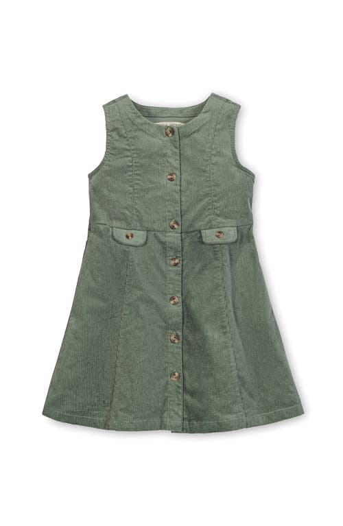Hope & Henry Kids' Organic Corduroy Button Front Jumper In Green