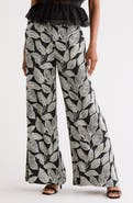 JASON WU Leaf Print Wide Leg Pants