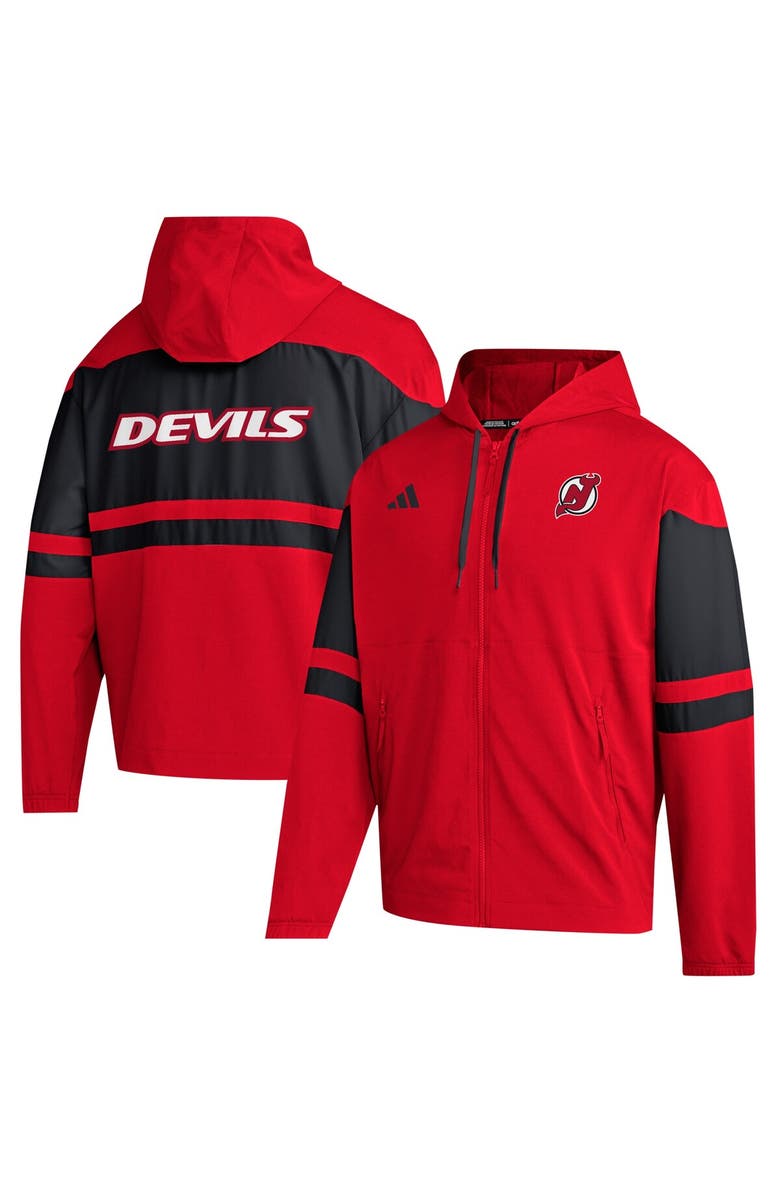 adidas Men's adidas  Red New Jersey Devils Full-Zip Hoodie, Main, color, 
