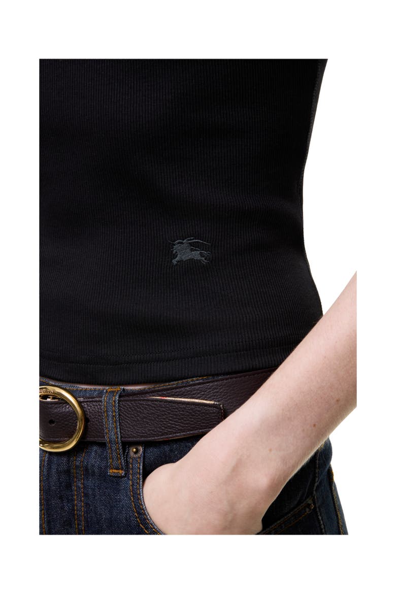 Cropped Tie-sleeve Cotton T-shirt, Alternate, color, Black