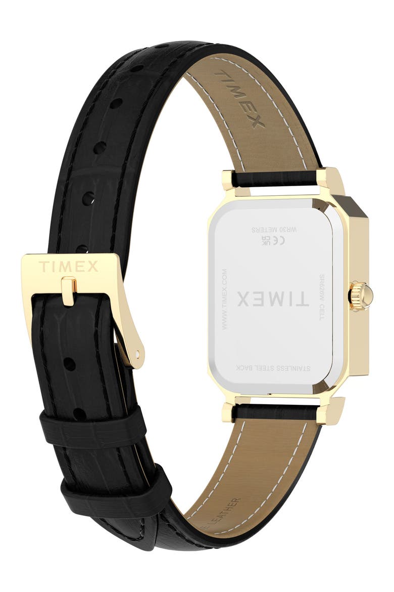 Vivienne Trend 21mm Leather Strap Watch, Alternate, color, GOLD-TONE