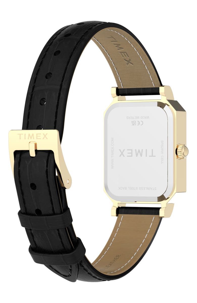 Timex<sup>®</sup> Vivienne Trend 21mm Leather Strap Watch, Alternate, color, Gold-Tone