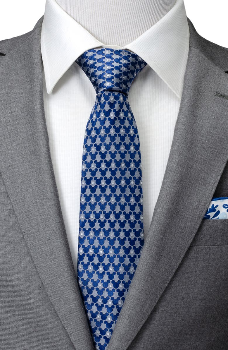 Cufflinks, Inc. x Disney Mickey Dot Pattern Silk Tie, Alternate, color, Blue