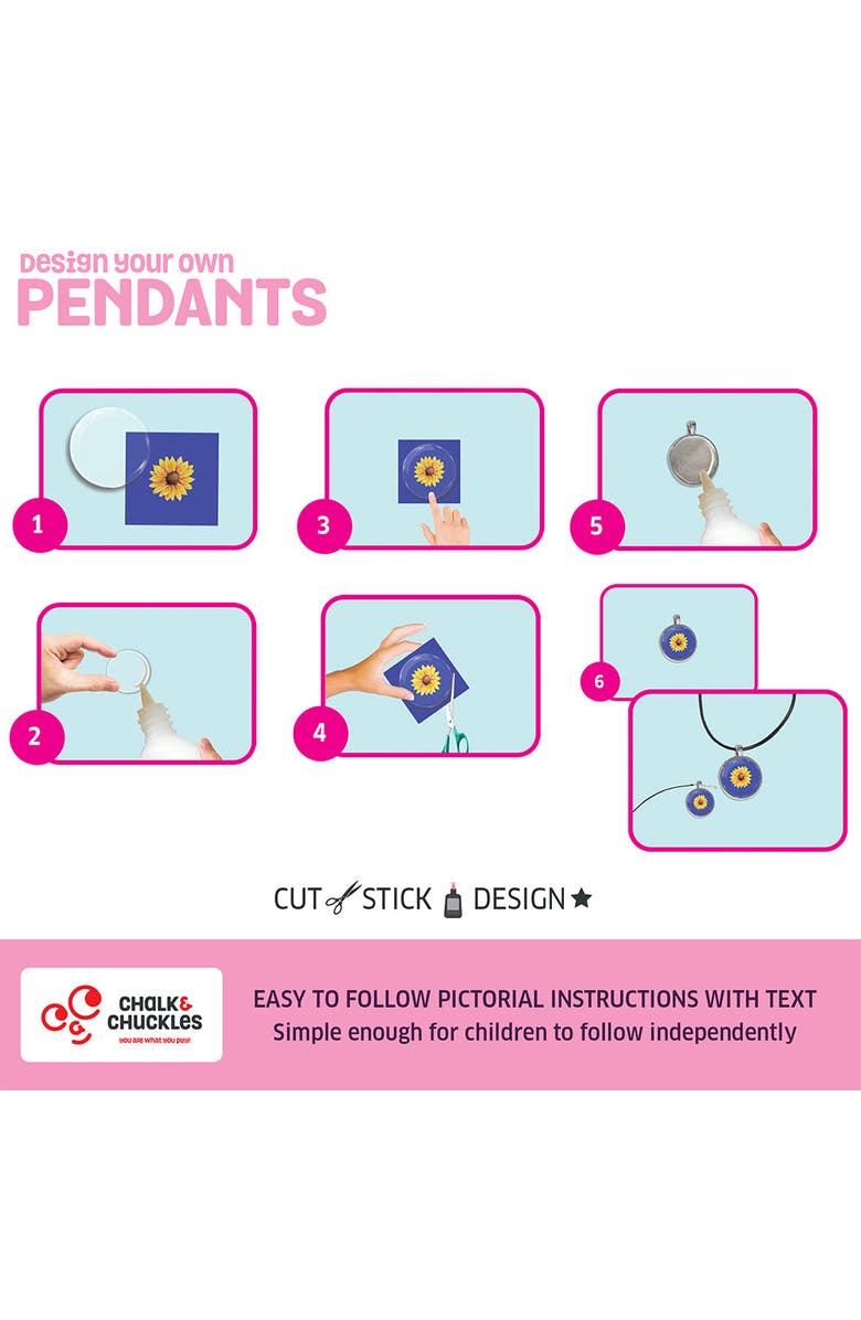 Chalk & Chuckles Design your own Pendant, Alternate, color, NO COLOR