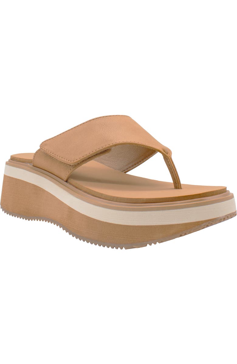 Volatile Shitake Platform Wedge Sandal, Main, color, Tan